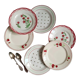 Old mismatched earthenware dessert plates