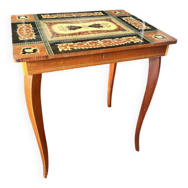 Table à musique en marqueterie italienne (Sorrente) - Mélodie « Torna