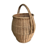 Panier en osier vintage 70 cm