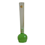 Sweden Sweden 1960 60's small soliflore vase green glass bullicante