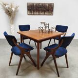 Vintage Danish Square Extendable Teak Dining Table