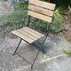 Chaise de jardin pliante bois et fer forgé