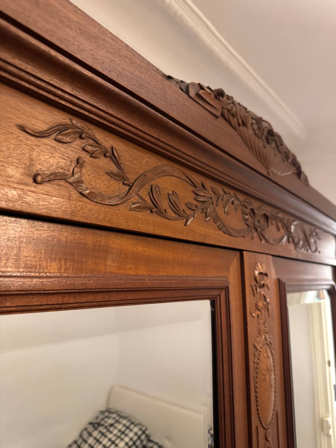 Raw wood wardrobe woodwork