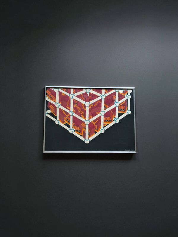 Composition pop art fernand Flausch belgique 1972