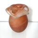 Matte marbled glass vase