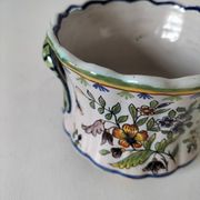 Petit cache-pot en faïence polychrome – Fourmaintraux-Courquin Desvres