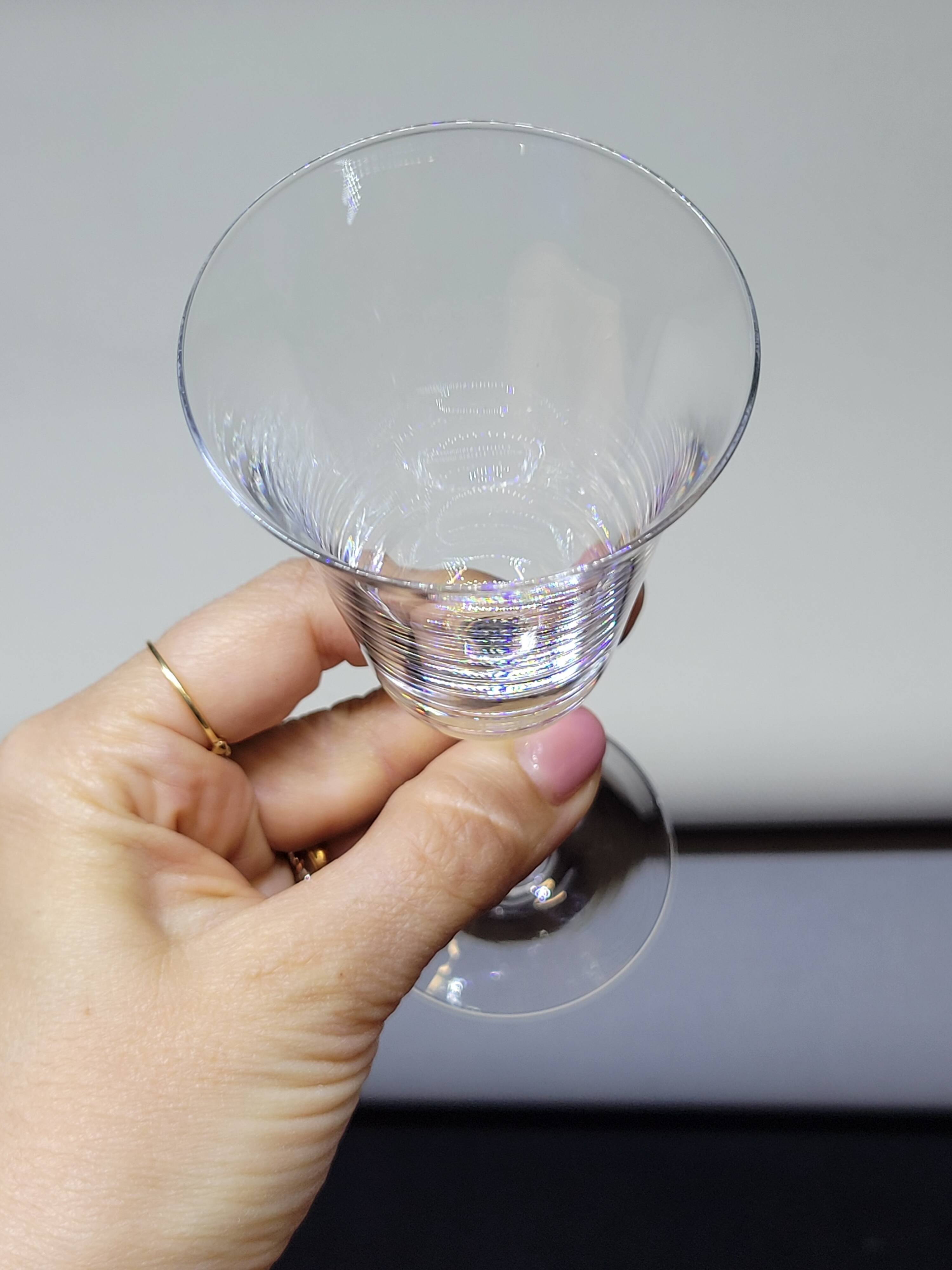 8 Fine Crystal Stemmed Glasses for Port or Liqueur - Baccarat? / Saint Louis