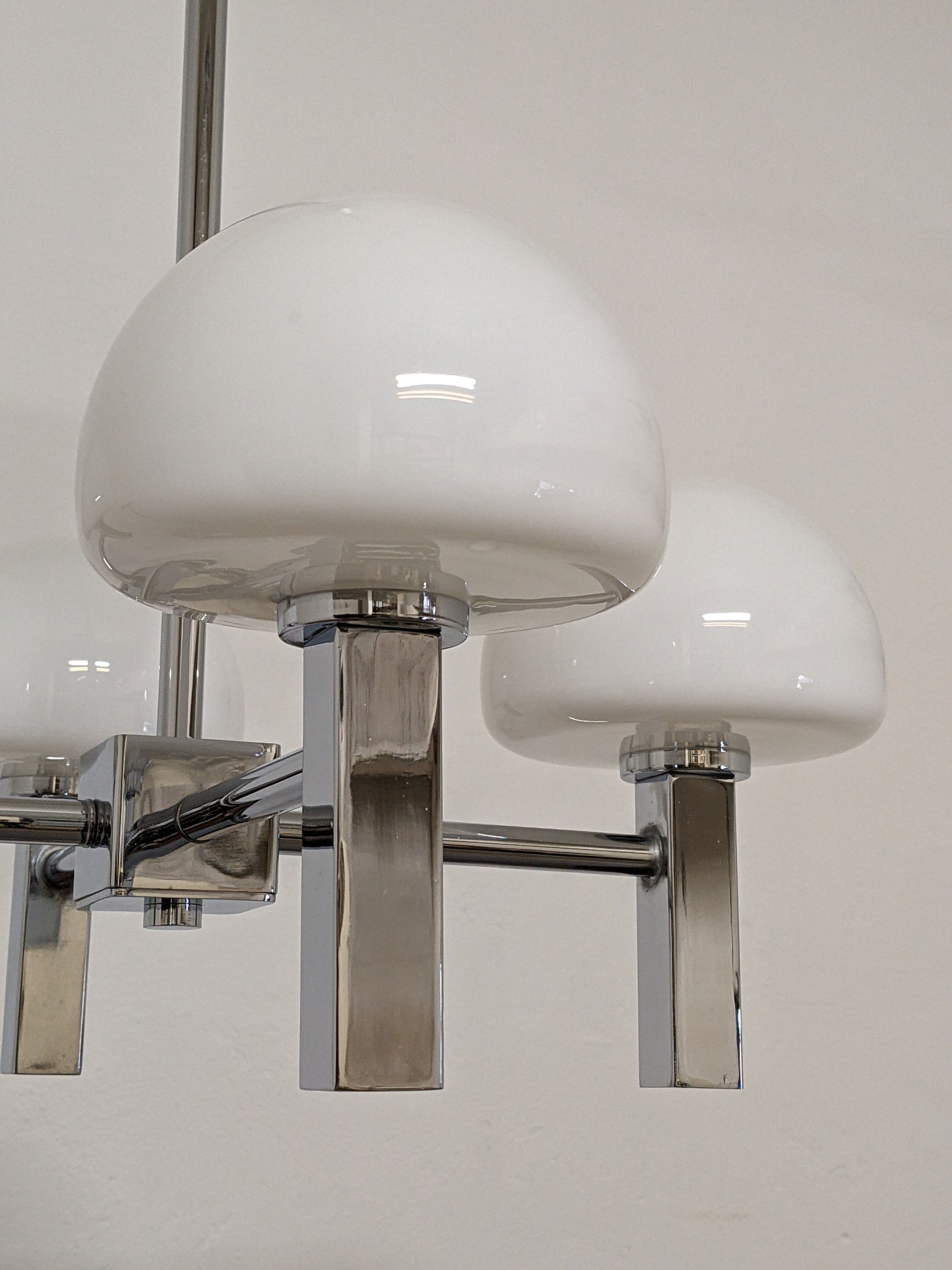 4-light space age chandelier from the 60s/70s