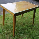 Pretty glass pine table, vintage