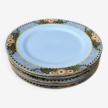 Lot de 4 assiettes  à dessert Limoges J B