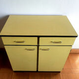 Lemon yellow formica sideboard 1960