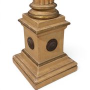 Antique Sculptural Wooden Church Candlestick, 1860