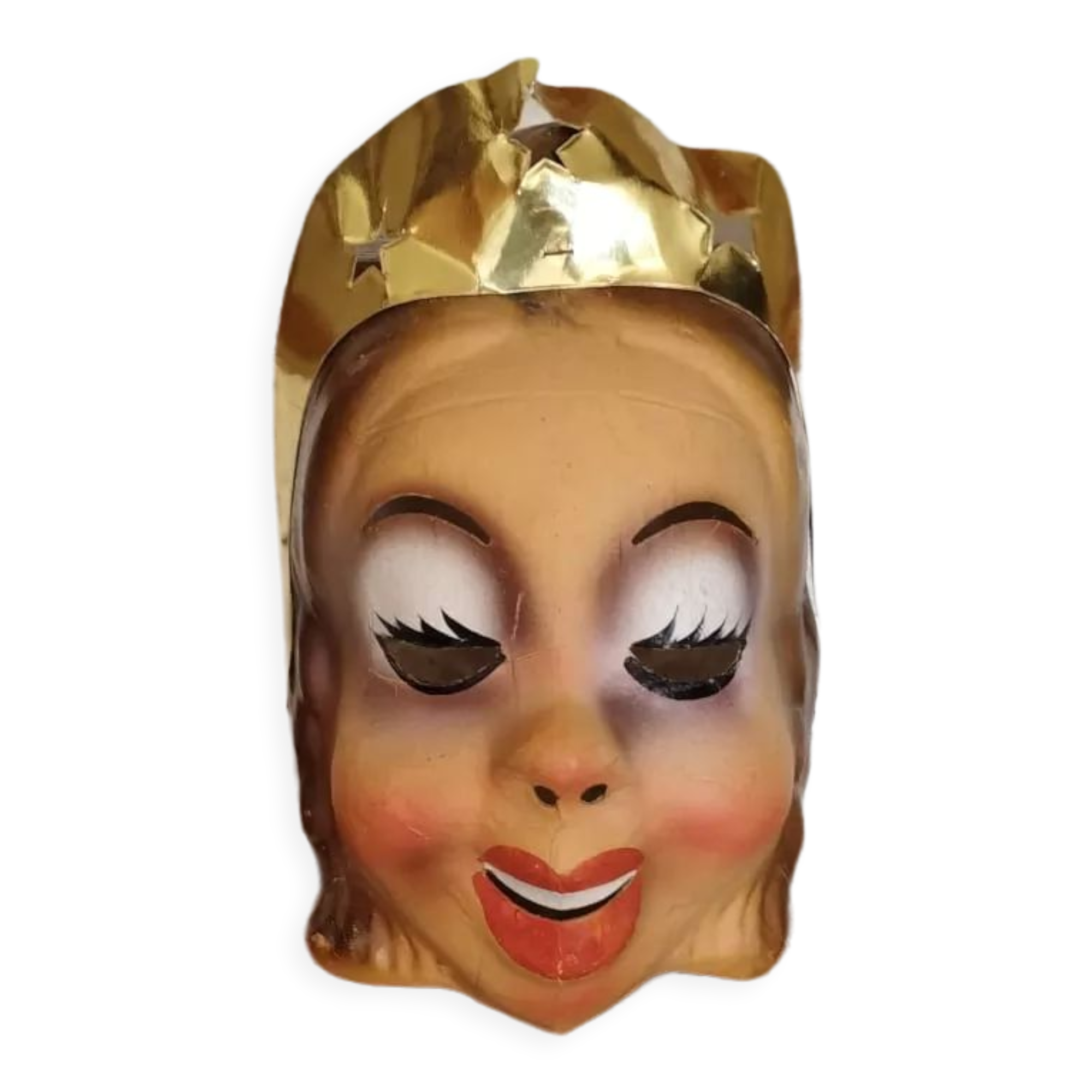 Carnival Mask Queen-Witch in boiled cardboard patented SGDG