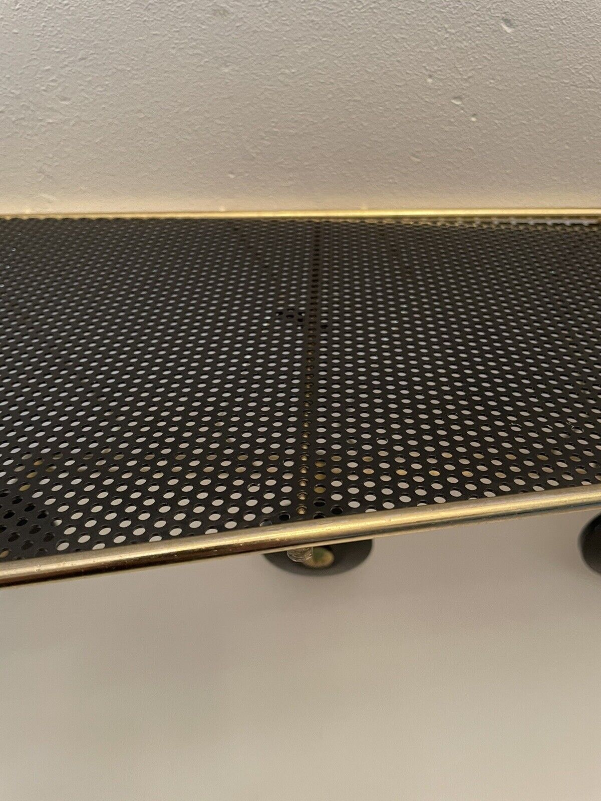 Vintage coat rack, 50s, 60's, perforated tole