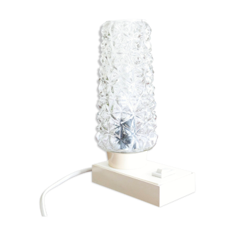 Lampe de chevet, veilleuse base blanche hawill, années 60