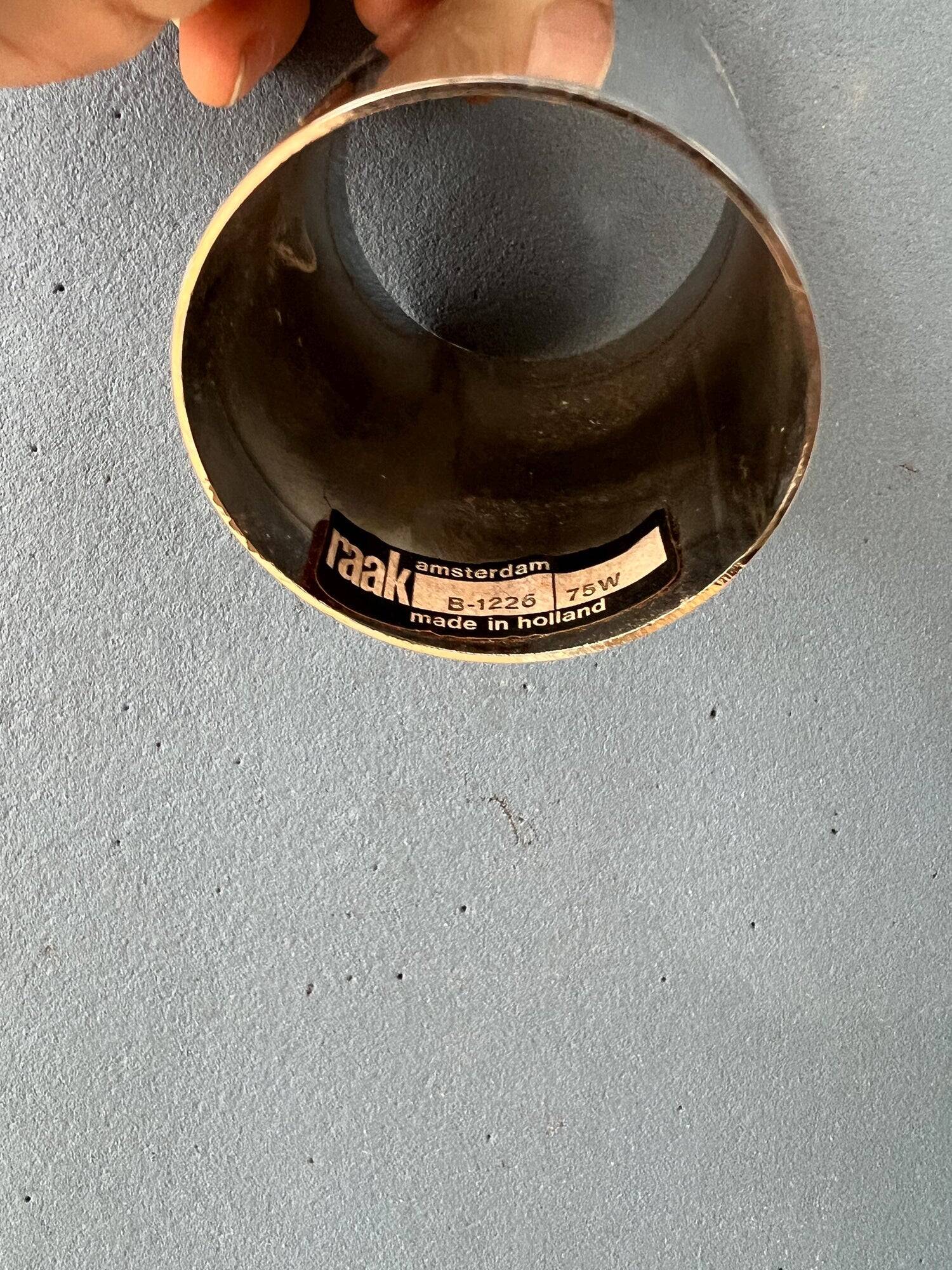 Vintage small Raak seeded glass hanging lamp