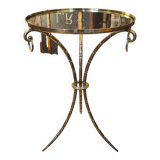 Jansen house style bronze bamboo pedestal table