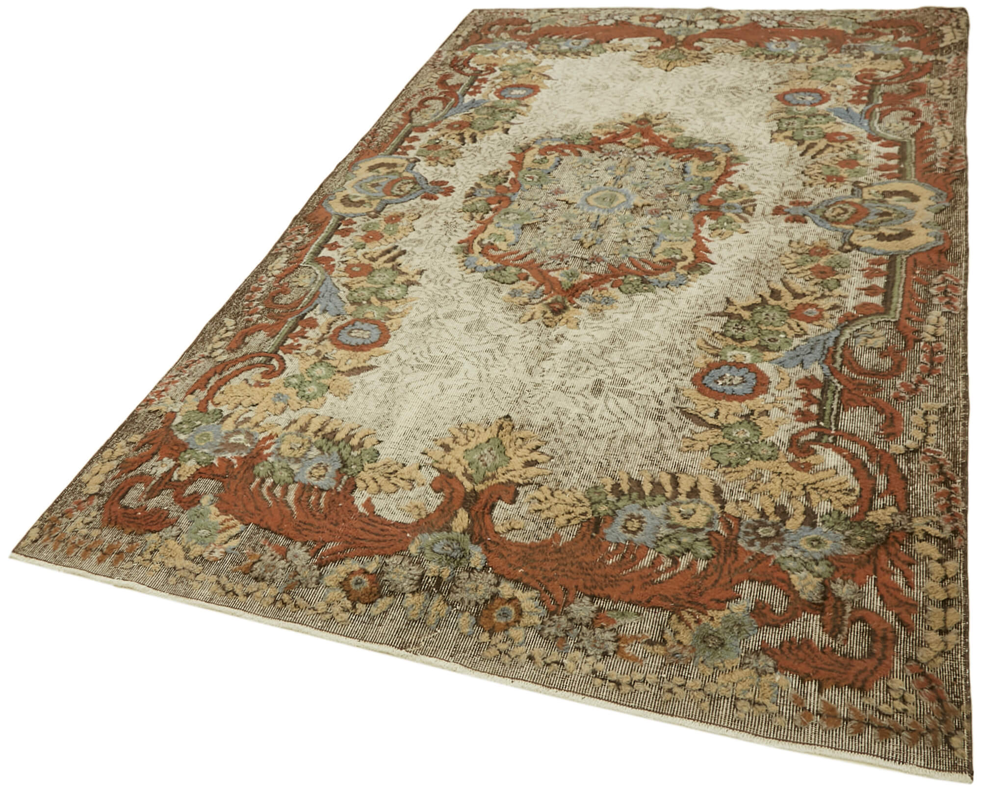 Anatolian rug 1970s 180 cm x 292 cm Brown Carpet