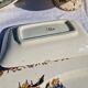 Clairefontaine earthenware plate and fruit bowl set, Saxe model
