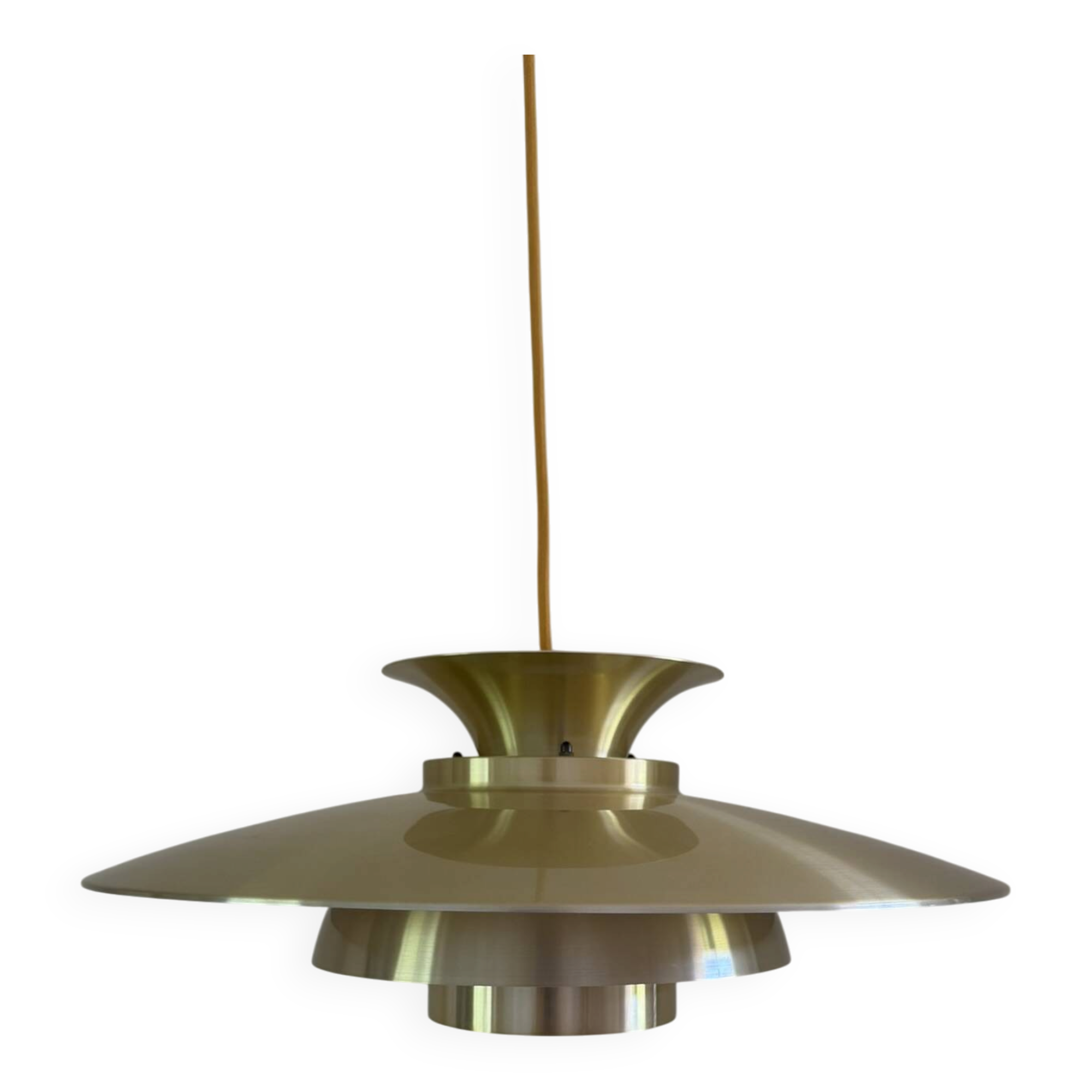 Vintage Danish gold pendant - Louis Poulsen Style - Danish design pendant