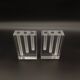 Duo Vase Bloc Résine Lucite Triple Cheminée Plexiglas Design Postmoderne