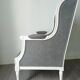 Fauteuil bergère de style Louis XVI restauré