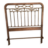 Oak and brass headboard from the 20s-30s