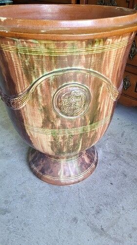 Large glazed terracotta flower pot Boisset Anduze 2002