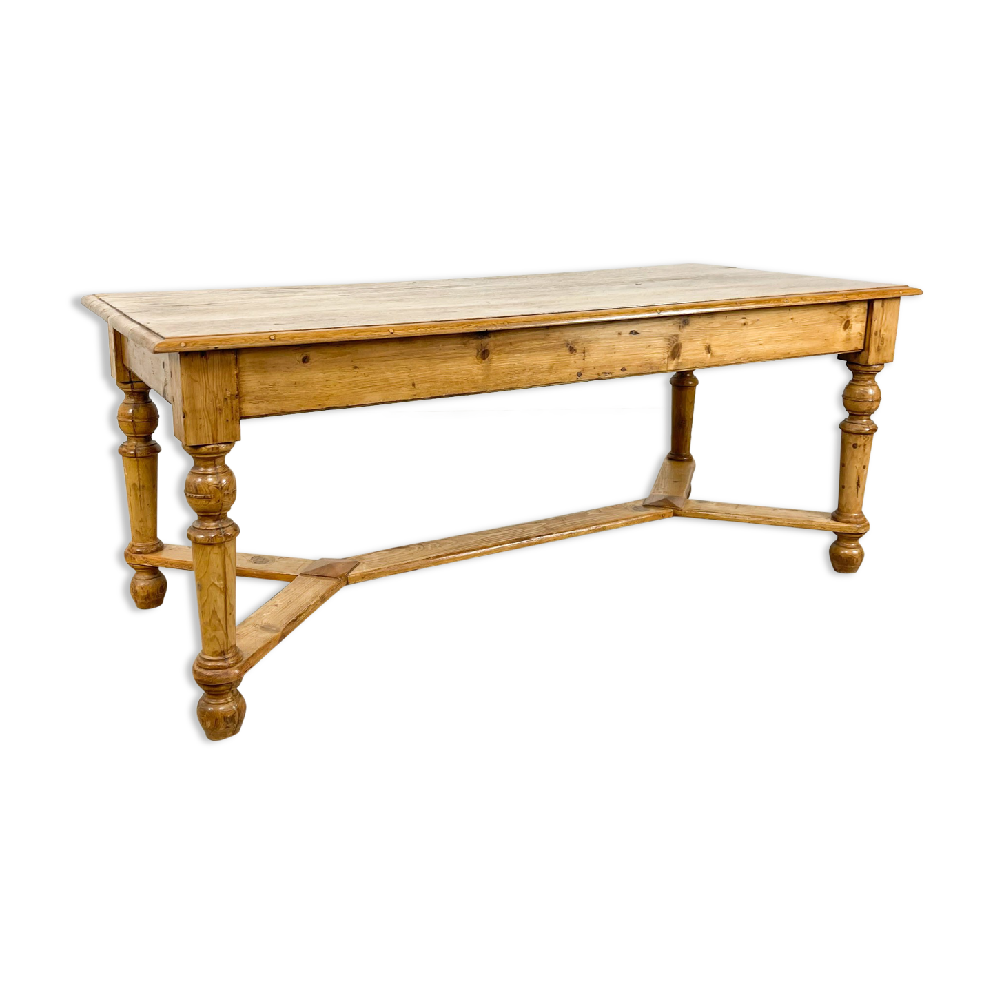 Antique pine and oak writing desk table