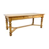 Antique pine and oak writing desk table
