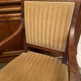 Pair of XIXth armchairs in solid walnut