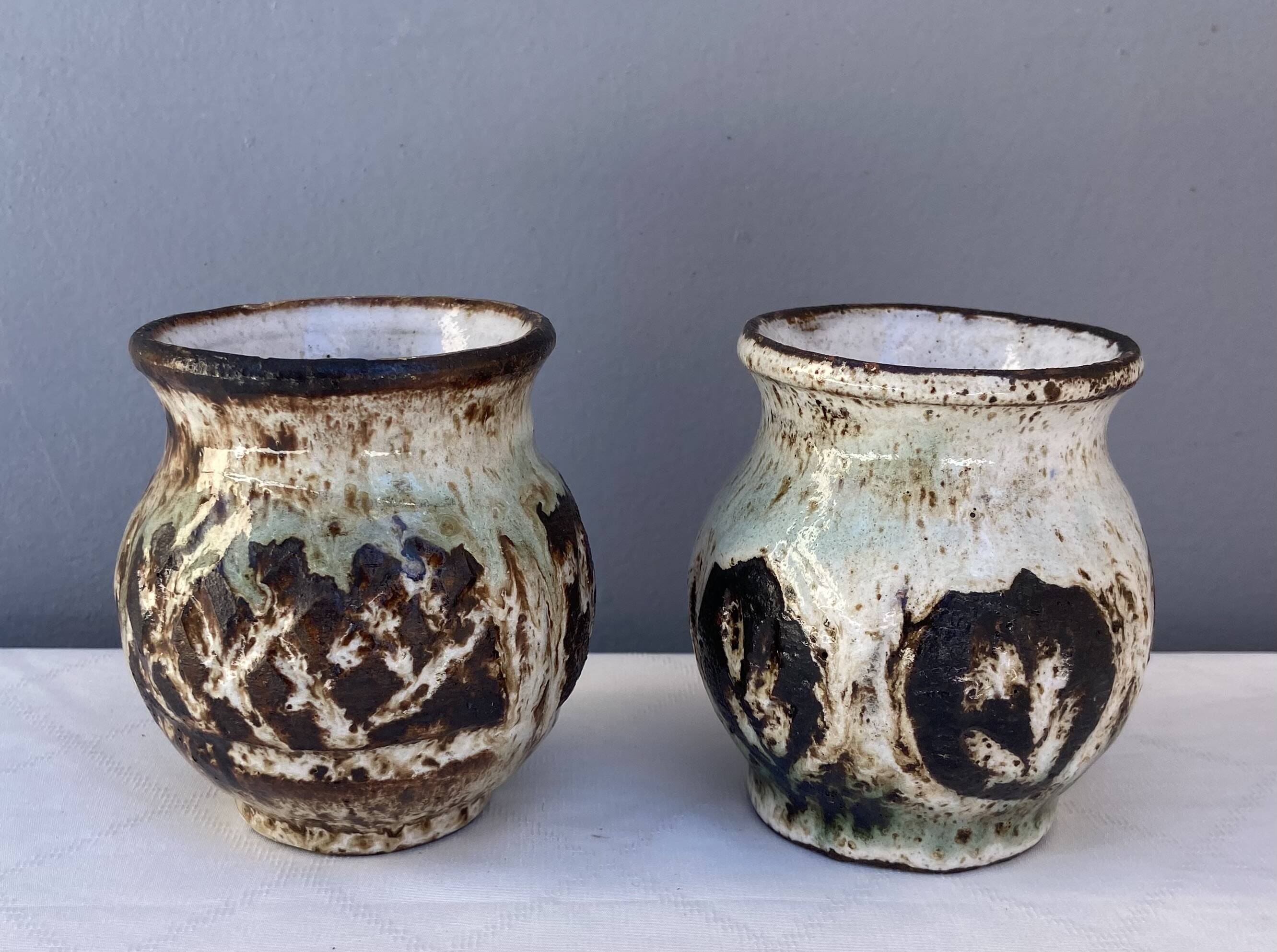 Deux vases en céramique par Albert Thiry