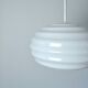 Verner Panton Opal Glass "New Wave" Pendant for Holmegaard, 1984