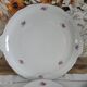 Dessert service 6 people 7 pieces porcelain Bavaria white decoration roses field flowers