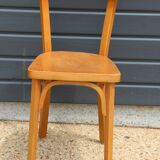 10 BAUMANN chairs N°18 light beech