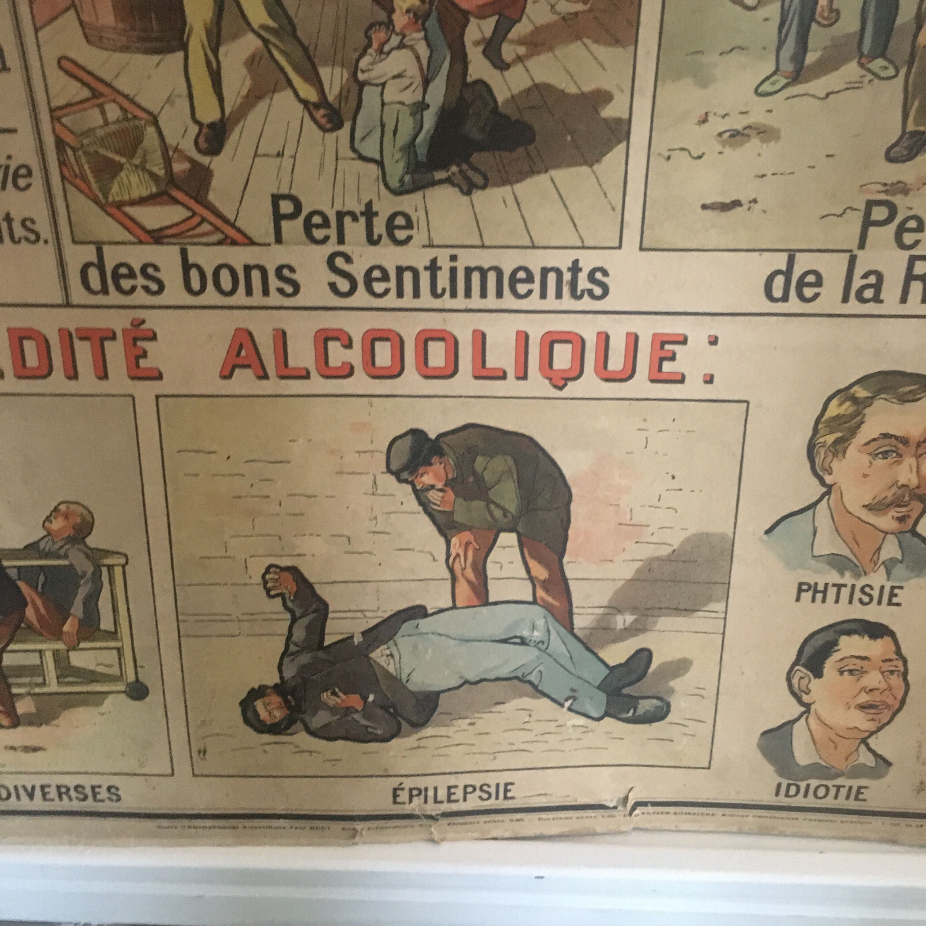 Educational panel "Alcohol is the enemy" 1910