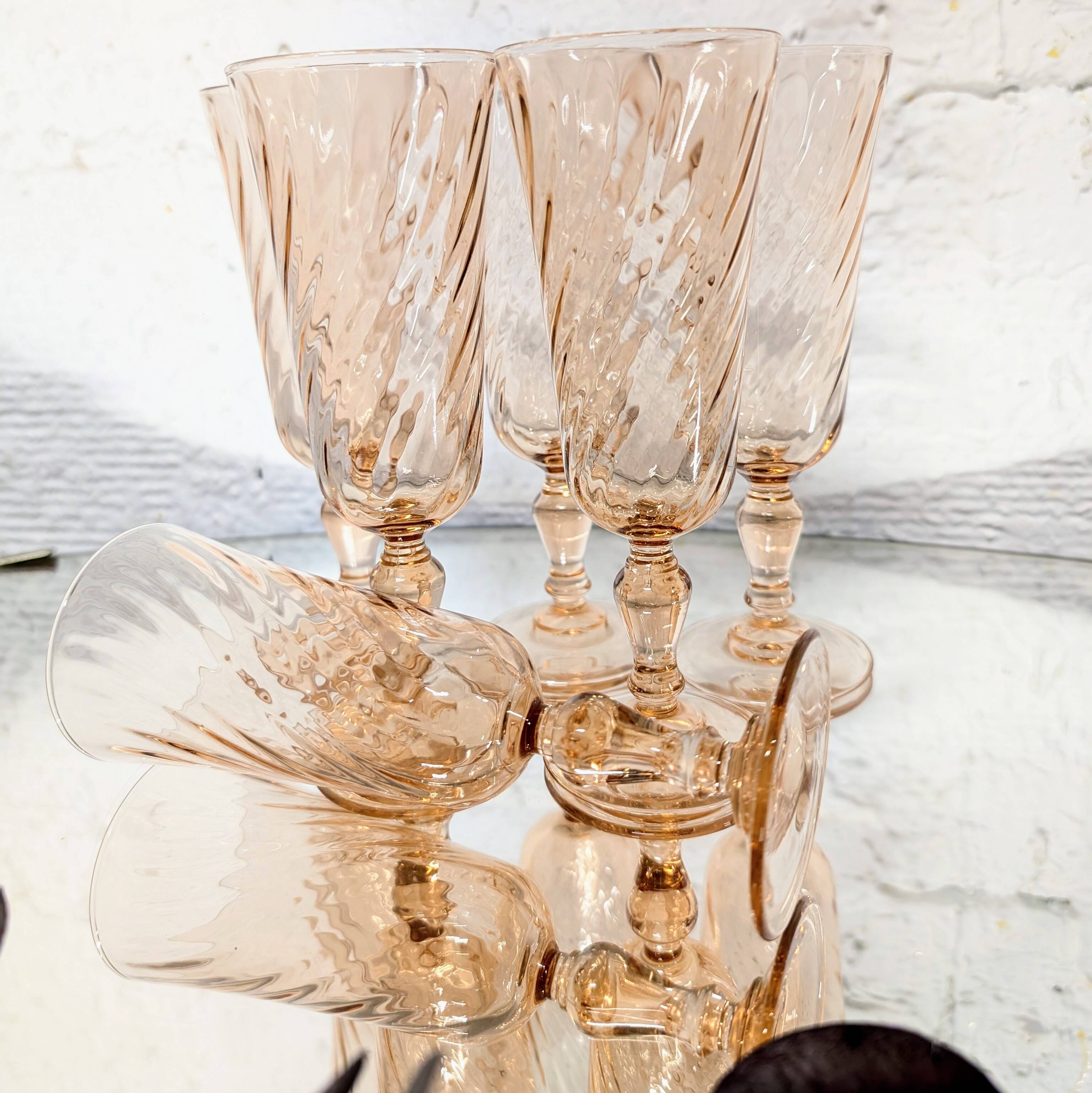 6 Rosaline champagne flutes