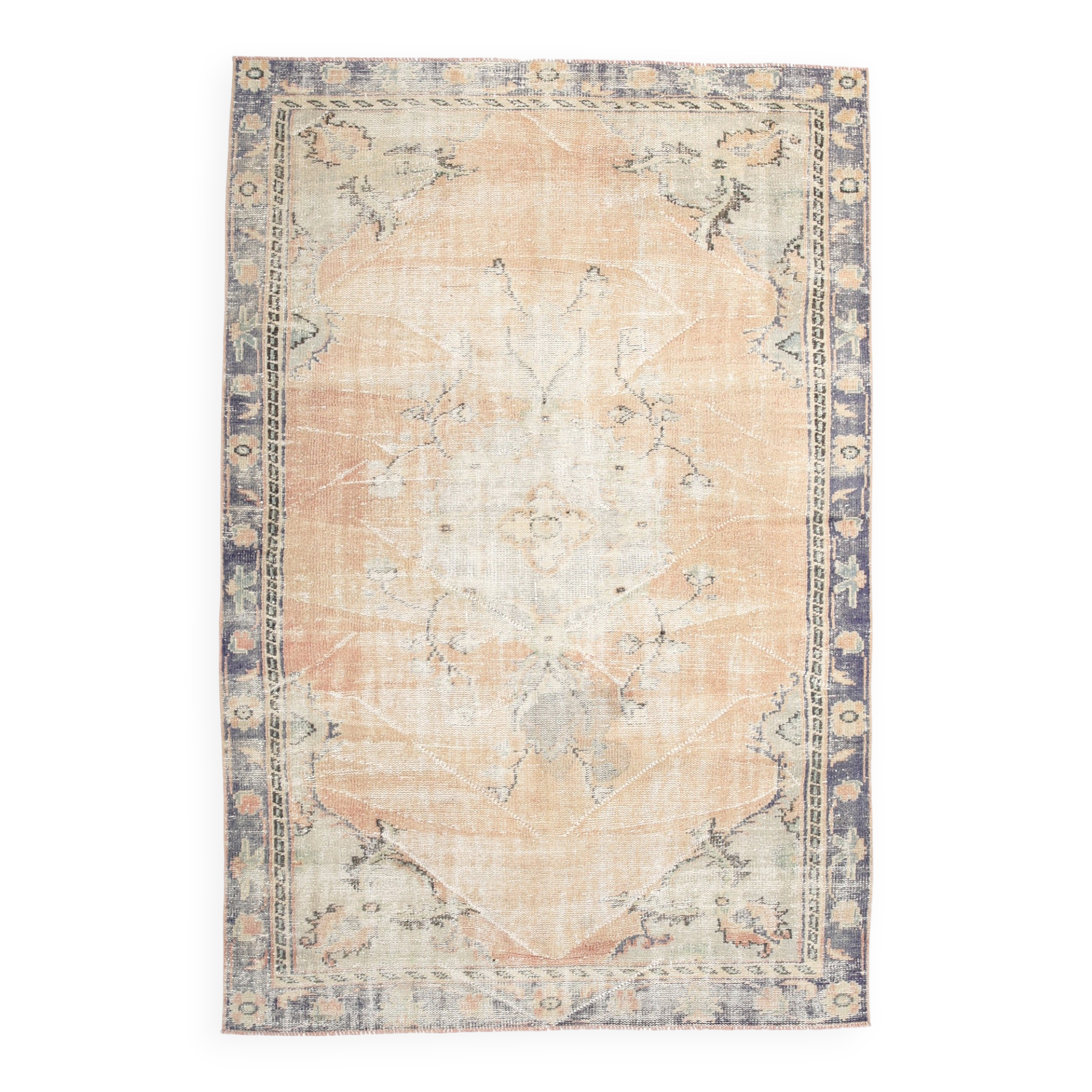 Rugs For Living Room Peach & Cream Vintage Rug,168x250Cm