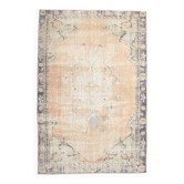 Tapis pour salon, tapis vintage pêche et crème, 168x250 cm