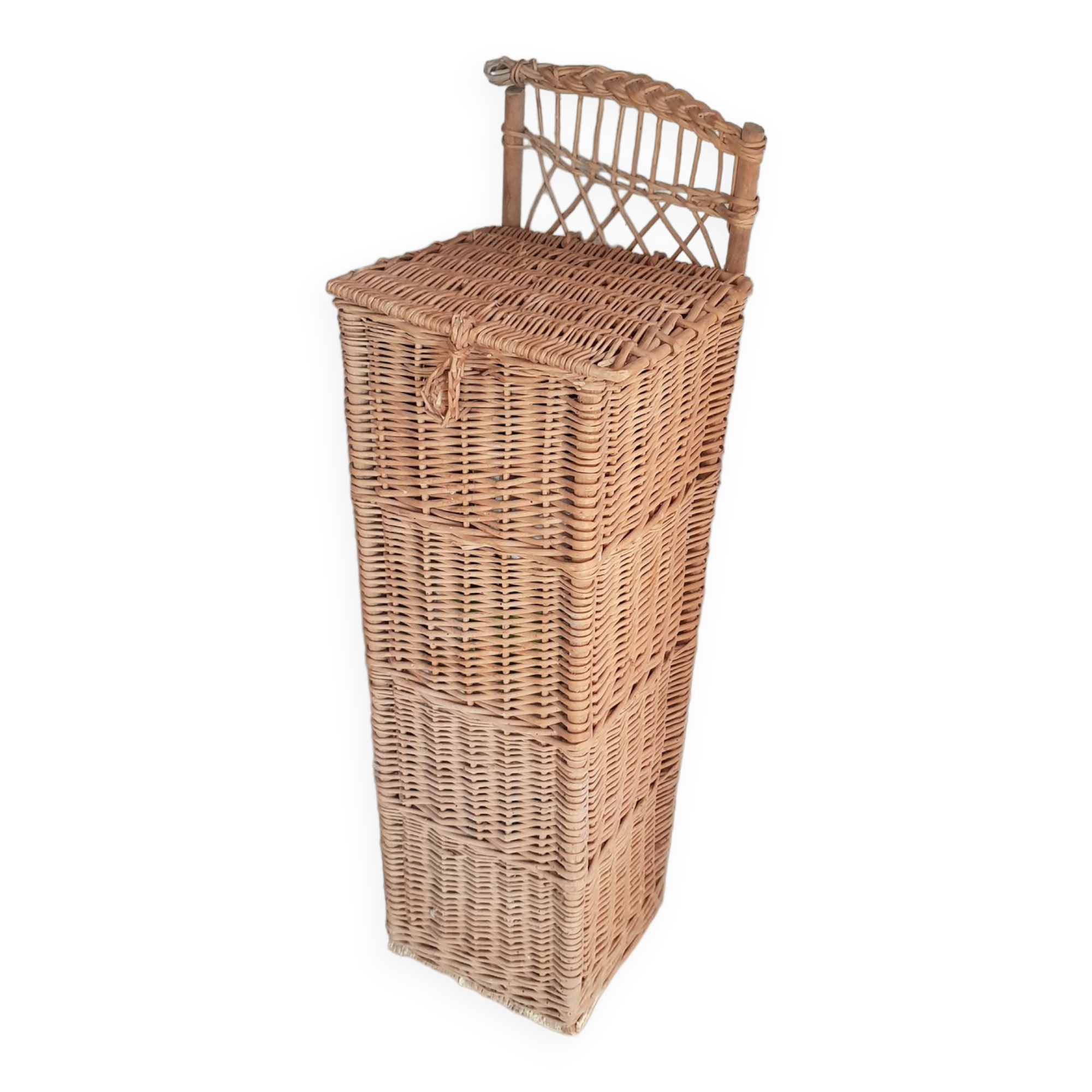 Wicker / rattan bread hutch