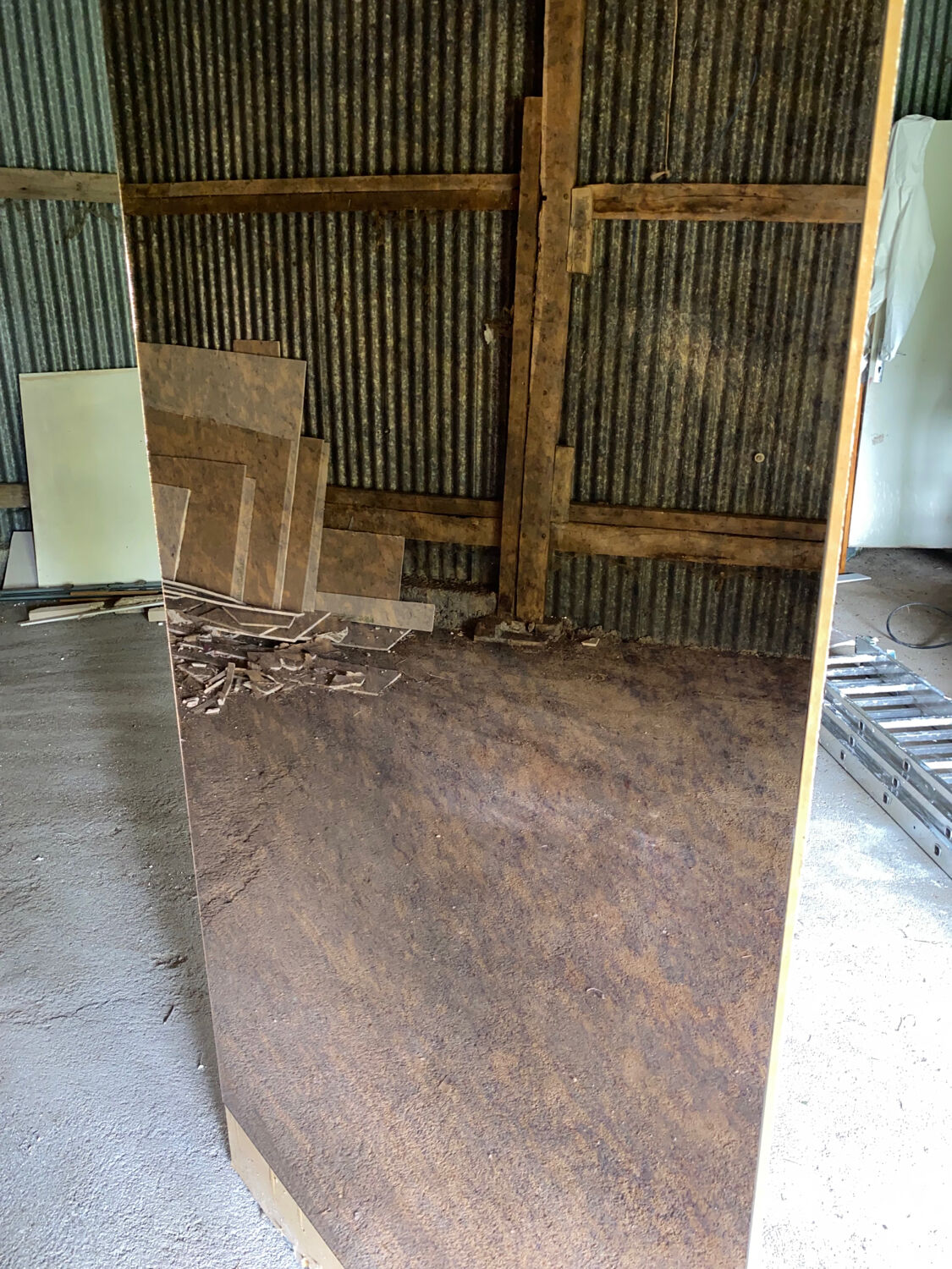 Copper aged mirror