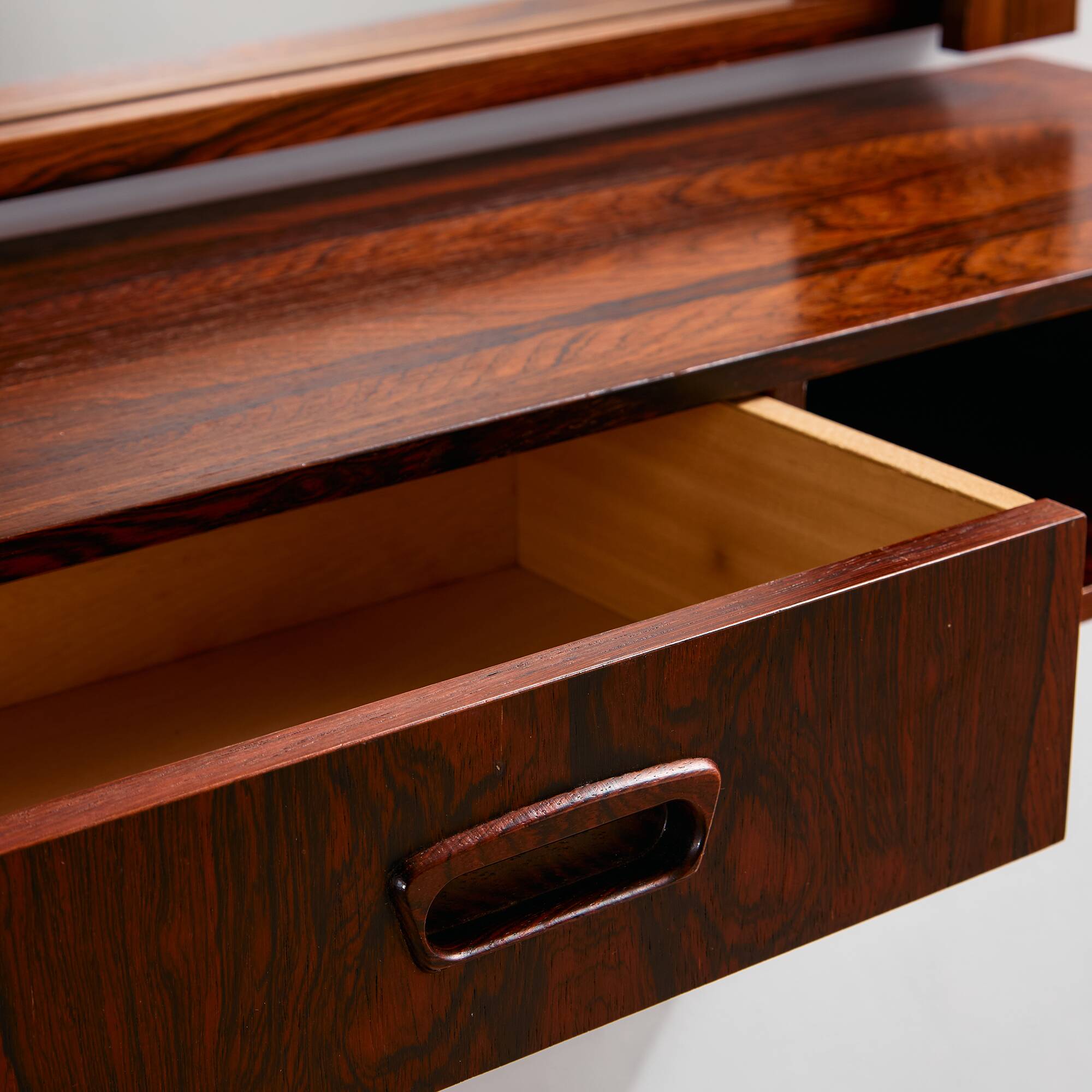 Rosewood framed mirror, Set of 2