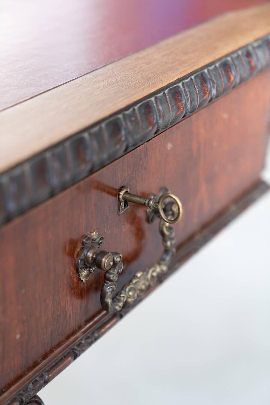 Late 19th/Early 20th Century Edwardian Desk with Lion Paw Feet