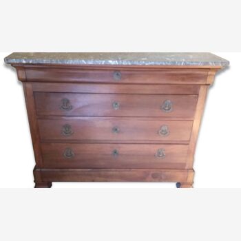 Commode Louis Philippe avec plateau en marbre