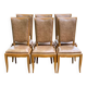6 Scandinavian Art Deco dining chairs from the 1950s in leather.