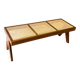 Solid wood and cane bench