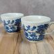 Lot de 2 tasses anglaises décor bleu style Willow