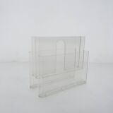 Transparent Giotto Stoppino for Kartell magazine stand, Italy 1960's