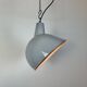 Industrial Grey Enamel Factory Pendant Lamp, 1960s