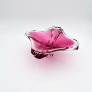 Large Crystal Bowl Bohemia Josef Hospodka 2.6kg Ruby Design 1960